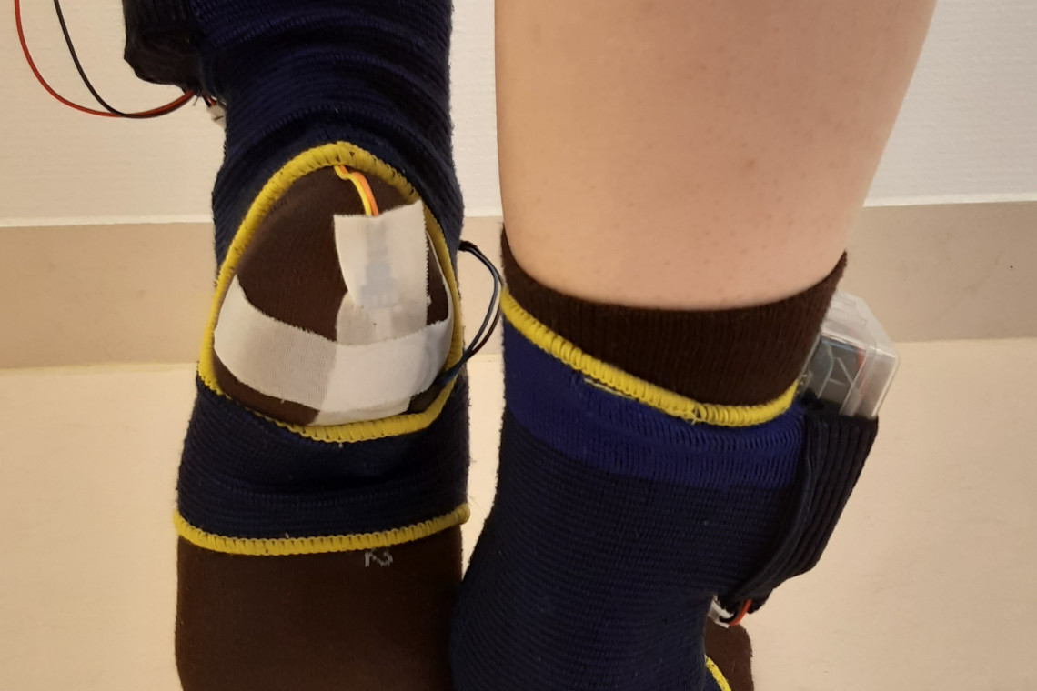 Een prototype van de trillende sokken