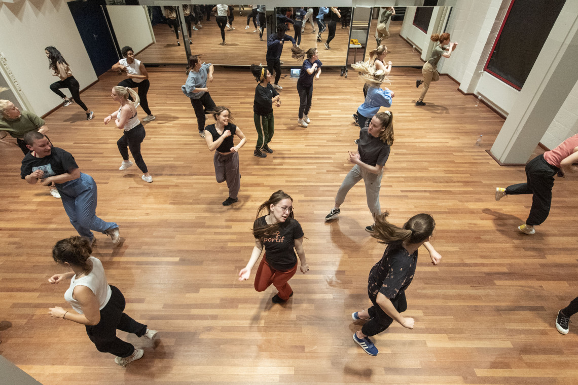 Foto: dansvereniging Break-Even in de Vrijhof.
