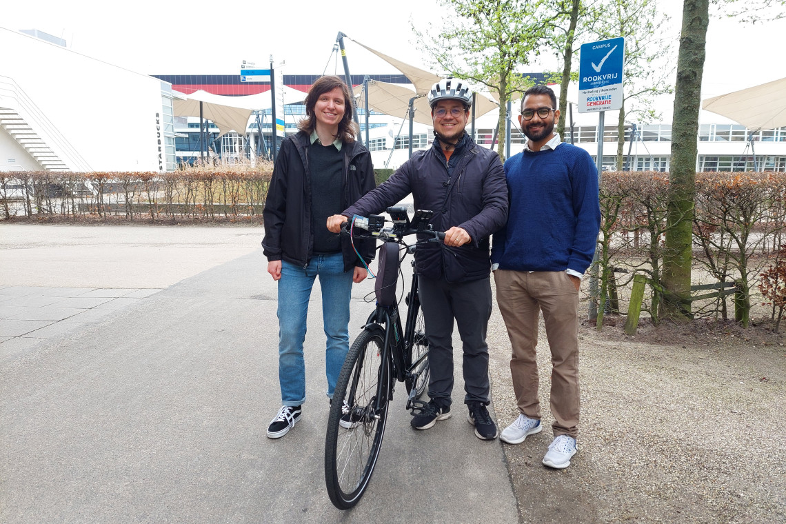 From left to right, researchers Annemarie Jutte (Saxion), Mario Boot and Deepak Yeleshetty. Not present: PhD candidate Georgios Kapousizis.
