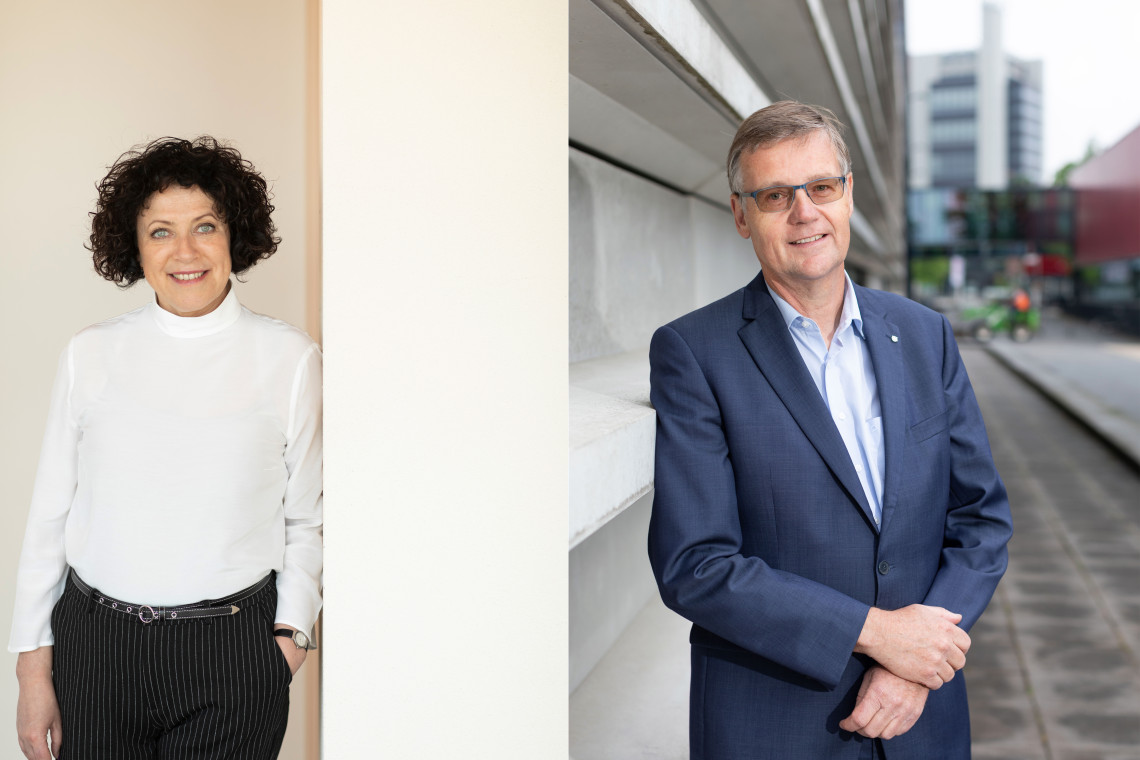 'Lead Dean' Tanya Bondarouk en rector Tom Veldkamp.