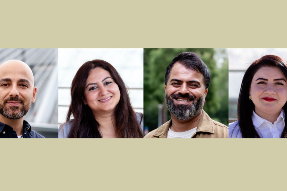 Gurgen Safarva, Zala Watanyar, Nabaz Abdallah en Zuleyxa Balacayeva. Foto UAF